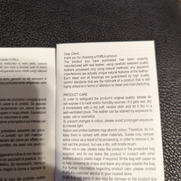 Furla clutch in gray leather with writing " light my fire " - Picture 9 of 9